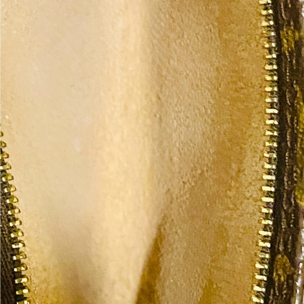 Louis Vuitton Brown and Gold Monogram Clutch size 8x4